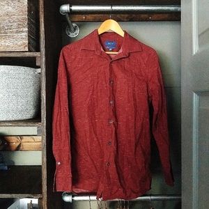 Heathered Fabric Long Sleeve Dress Shirt NWOT